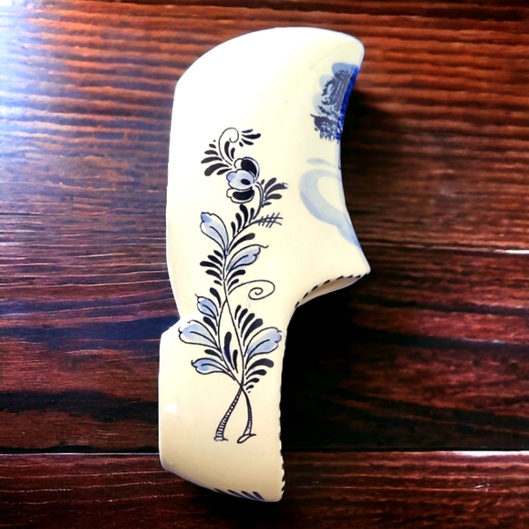 Large Antique Delft Shoe Delft Blue Wall Decor /Vase/ Tulip Pot - Picture 7 of 13